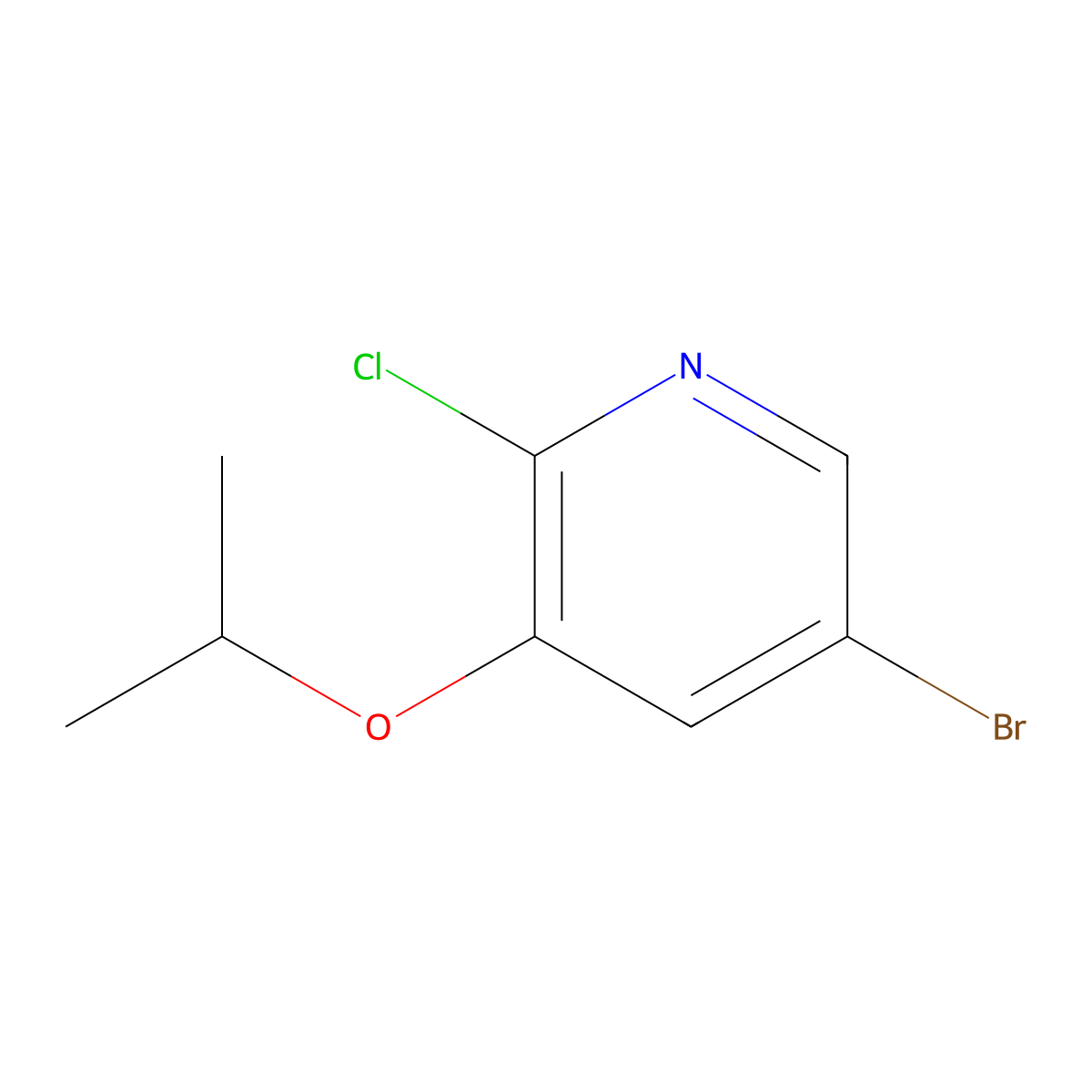 5-Bromo-2-chloro-3-(propan-2-yloxy)pyridine molecular structure, CAS 1335058-63-3