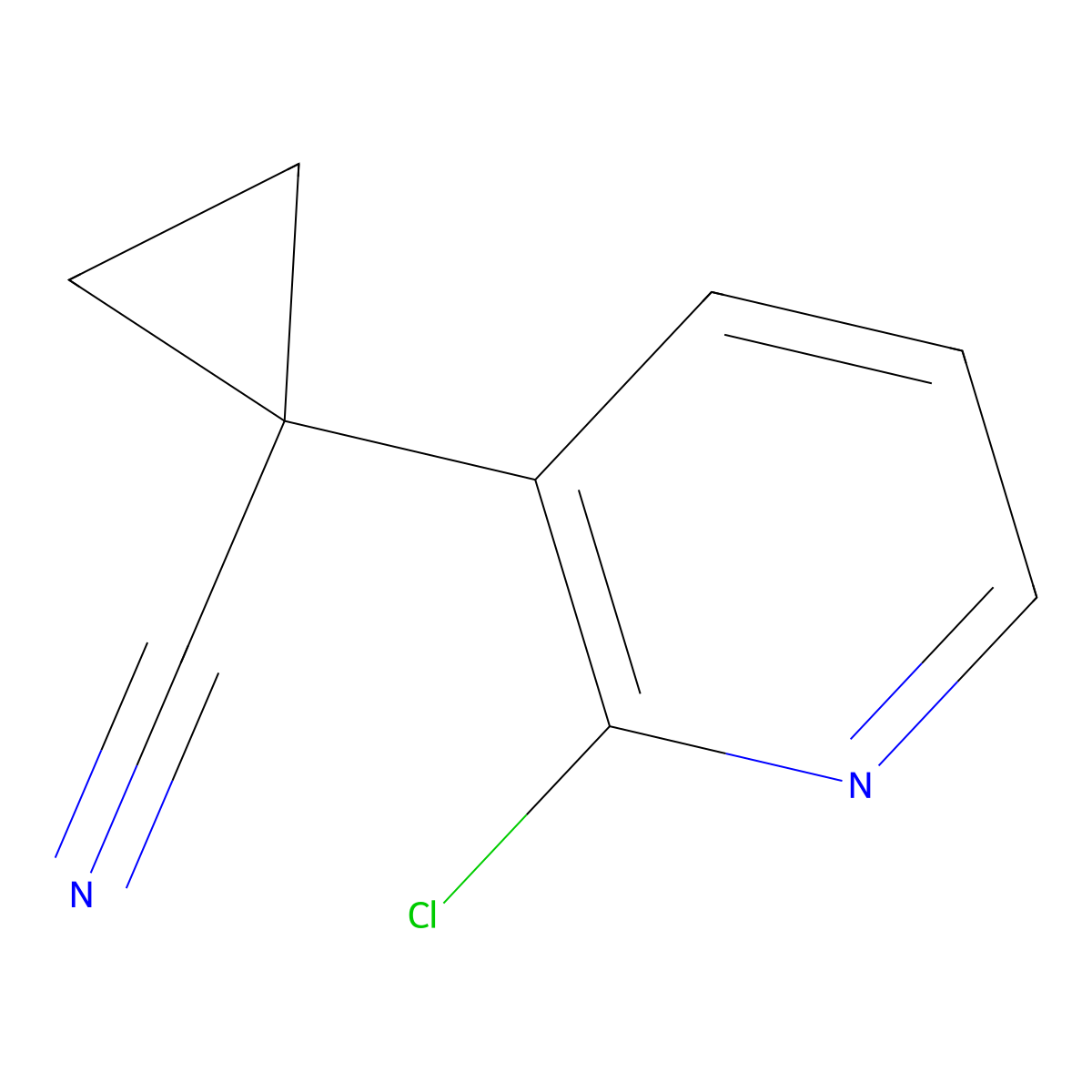 1-(2-Chloropyridin-3-yl)cyclopropanecarbonitrile molecular structure, CAS 1335059-00-1