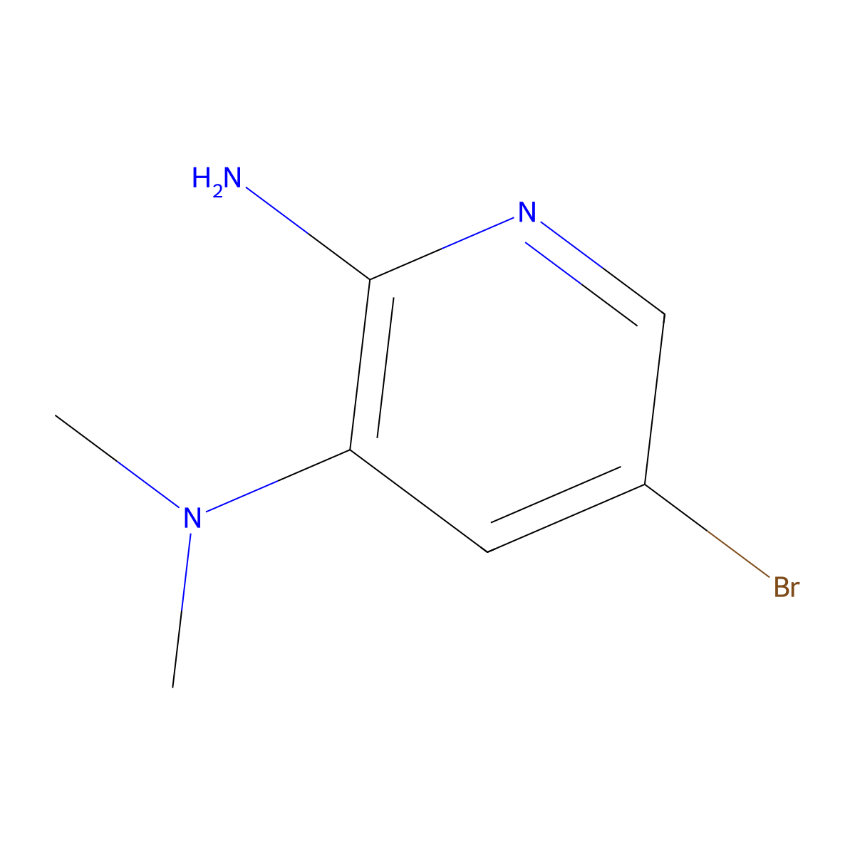 5-Bromo-N3,N3-dimethylpyridine-2,3-diamine molecular structure, CAS 1335059-07-8