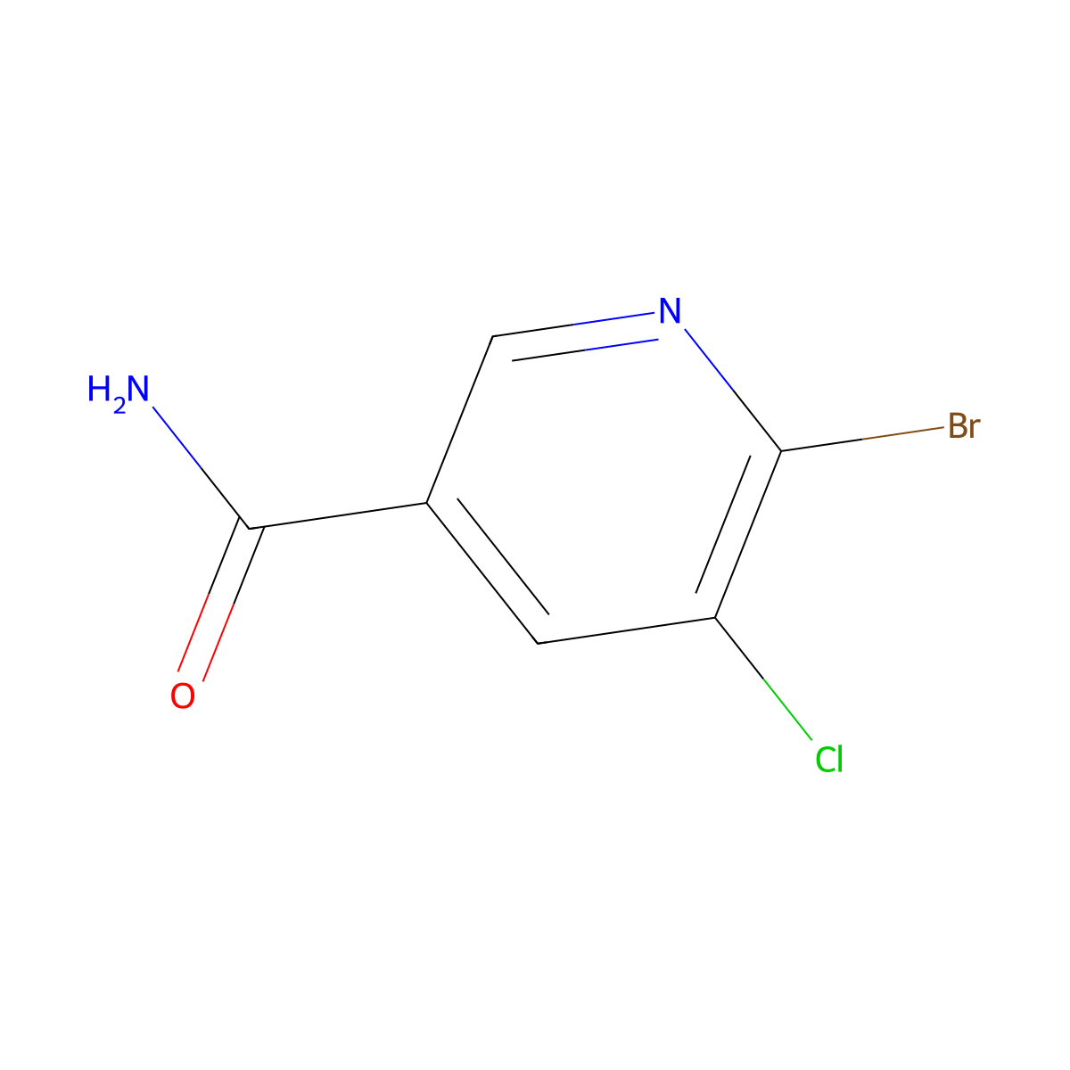 6-Bromo-5-chloronicotinamide molecular structure, CAS 1335059-22-7