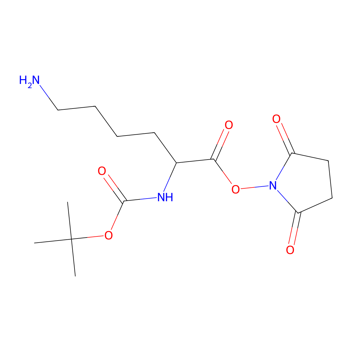 Boc-Lys-OSu molecular structure, CAS 133506-39-5