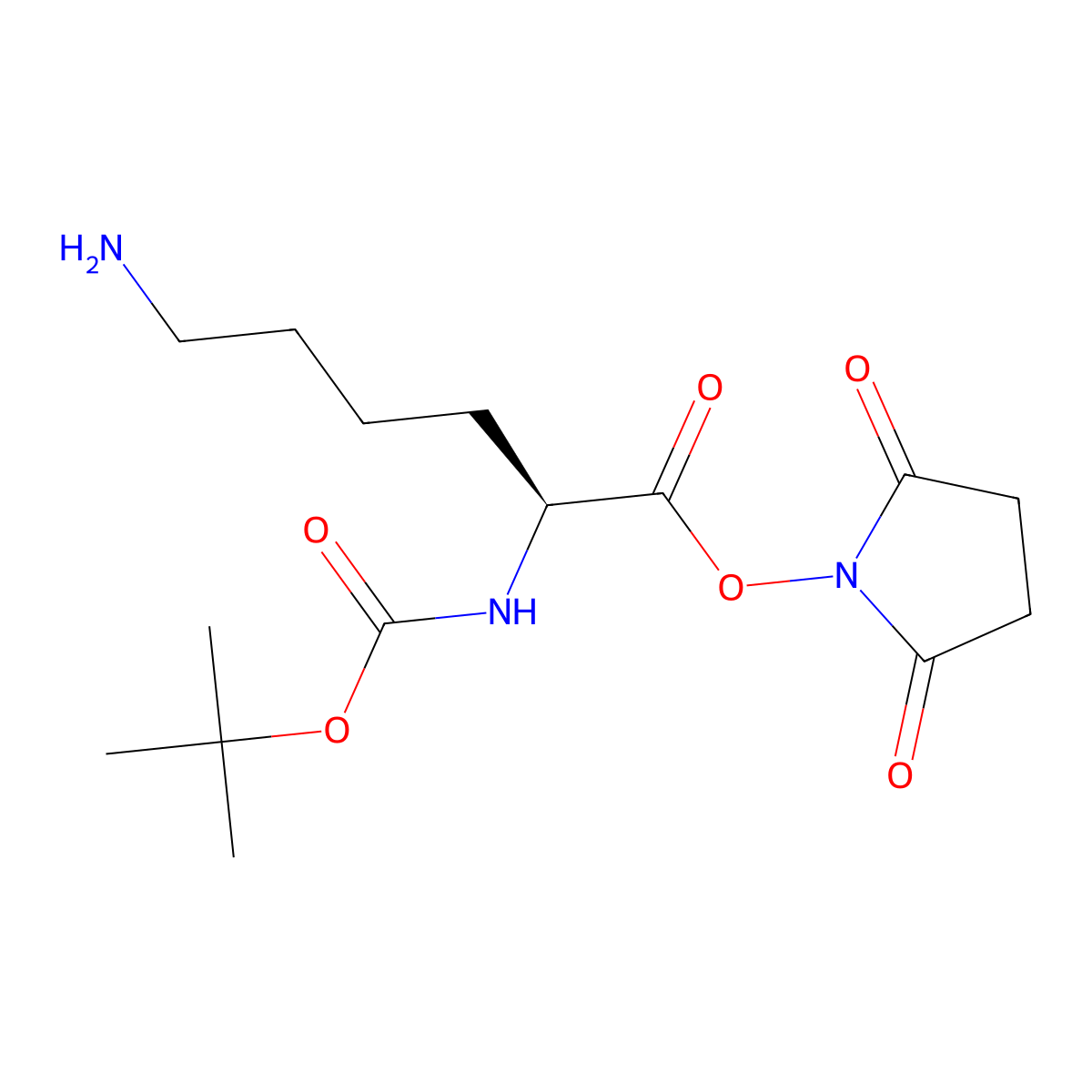 Boc-Lys-OSu molecular structure, CAS 133506-39-5