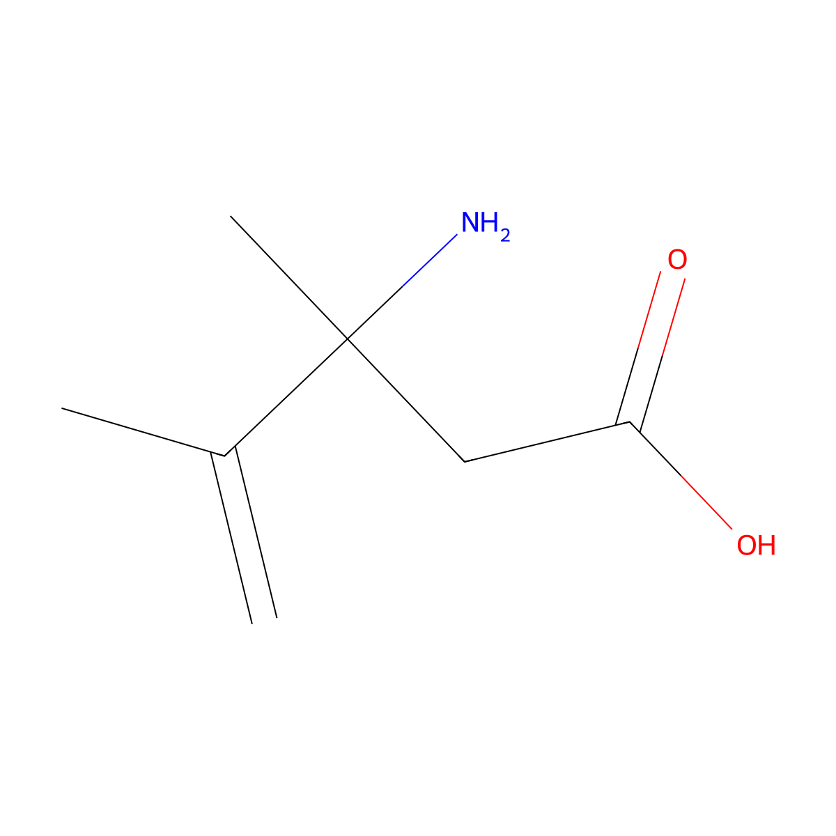 3-Amino-3,4-dimethylpent-4-enoic acid molecular structure, CAS 1335093-29-2