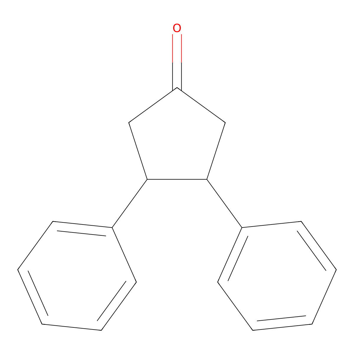 3,4-Diphenylcyclopentan-1-one molecular structure, CAS 13351-28-5