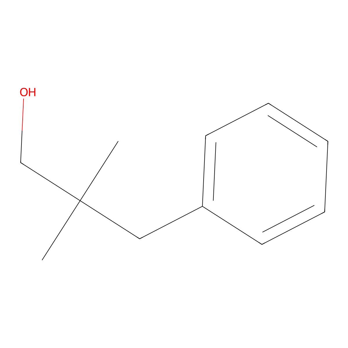 2,2-Dimethyl-3-phenylpropanol molecular structure, CAS 13351-61-6