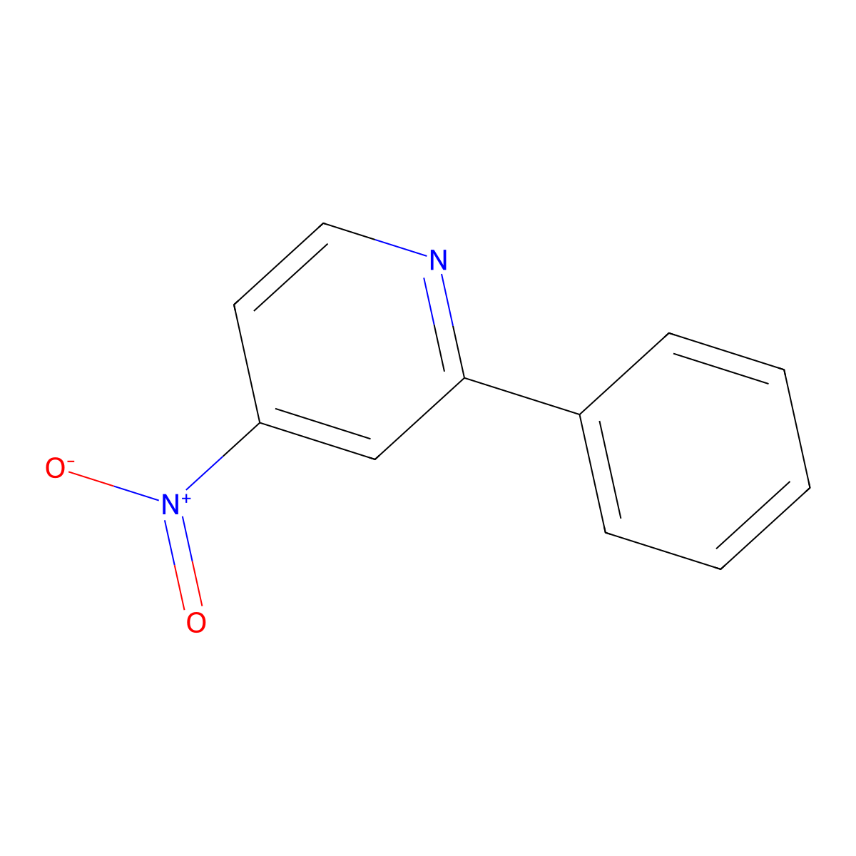 4-Nitro-2-phenylpyridine molecular structure, CAS 1335110-45-6