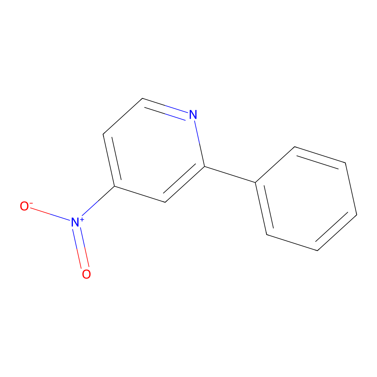 4-Nitro-2-phenylpyridine molecular structure, CAS 1335110-45-6