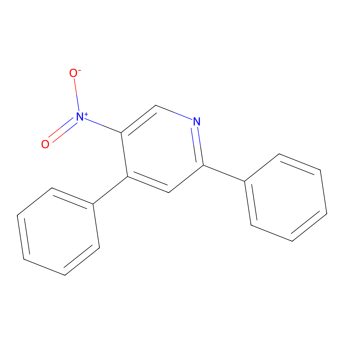 5-Nitro-2,4-diphenylpyridine molecular structure, CAS 1335110-50-3