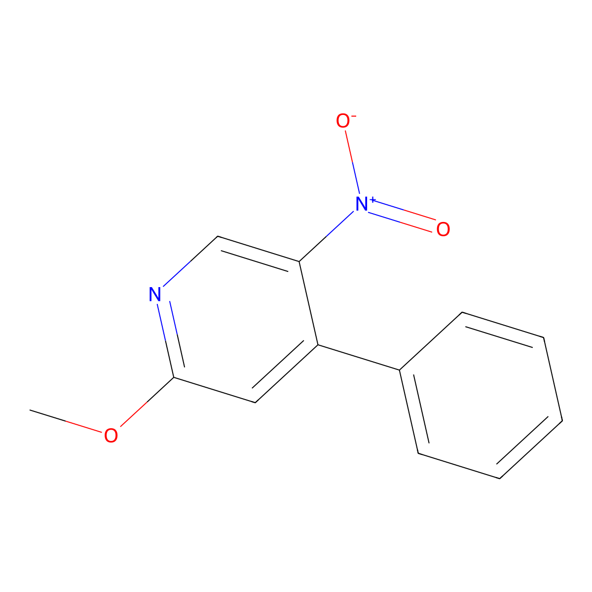2-Methoxy-5-nitro-4-phenylpyridine molecular structure, CAS 1335110-52-5