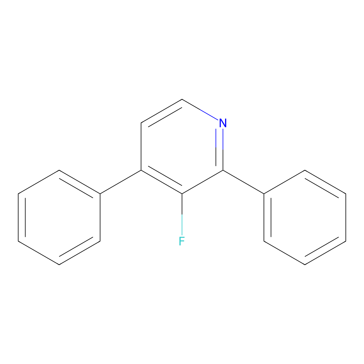 3-Fluoro-2,4-diphenylpyridine molecular structure, CAS 1335110-56-9