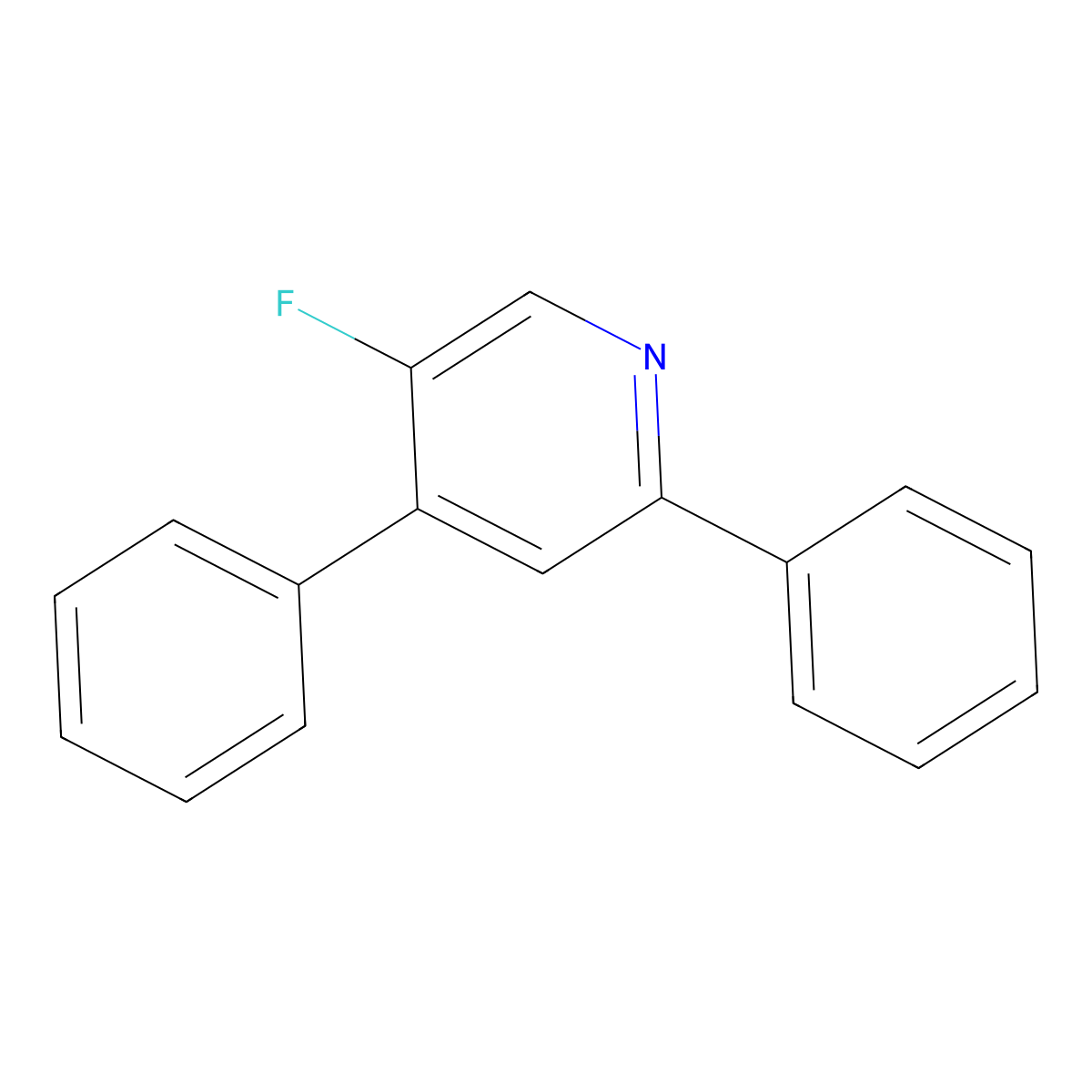 5-Fluoro-2,4-diphenylpyridine molecular structure, CAS 1335110-57-0