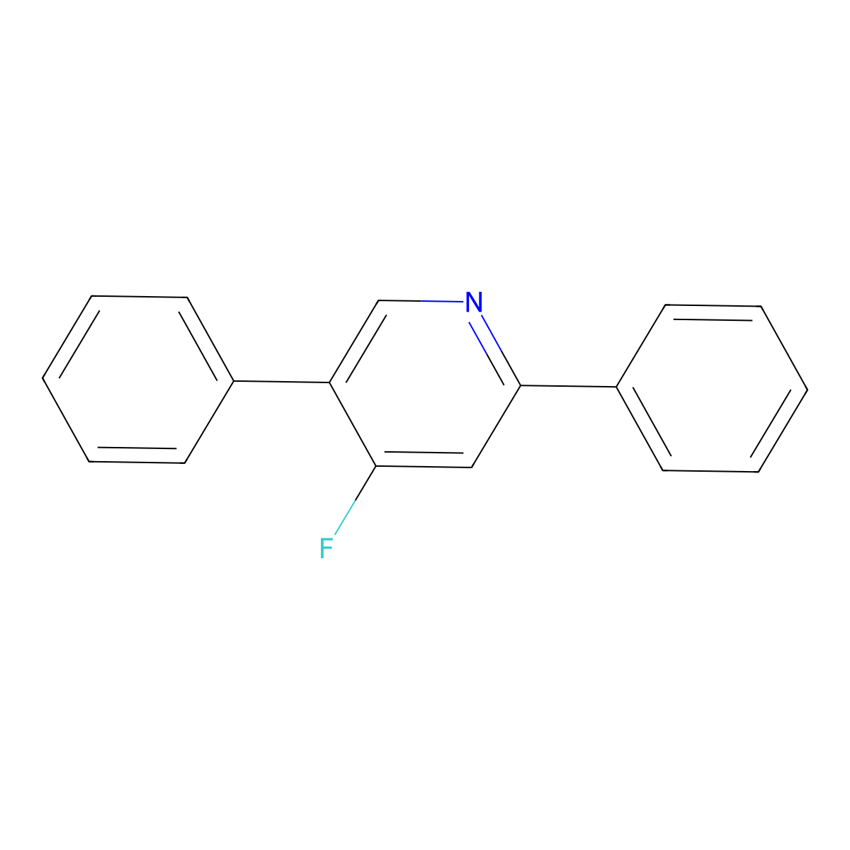 4-Fluoro-2,5-diphenylpyridine molecular structure, CAS 1335110-58-1