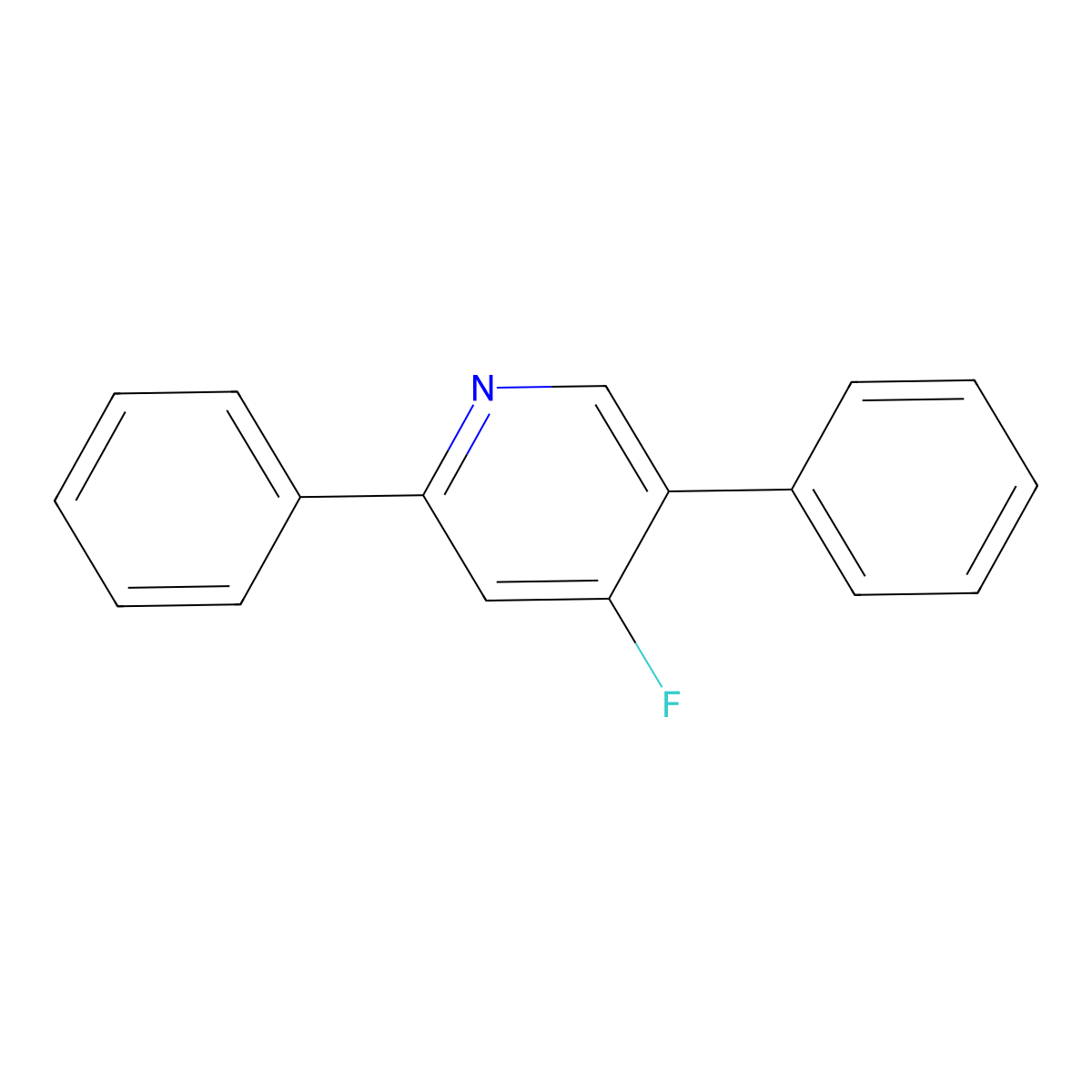 4-Fluoro-2,5-diphenylpyridine molecular structure, CAS 1335110-58-1