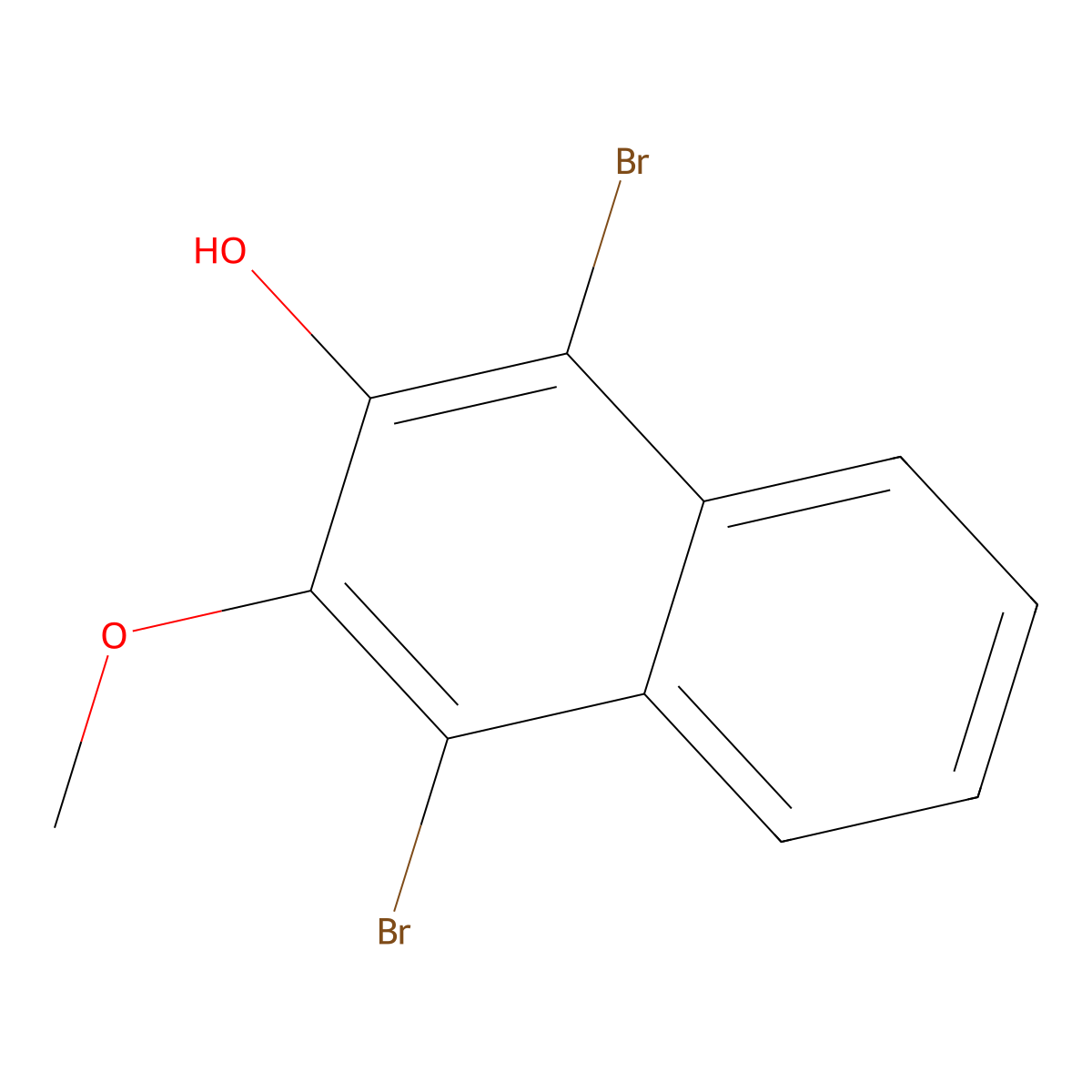 1,4-Dibromo-3-methoxynaphthalen-2-ol molecular structure, CAS 1335113-07-9
