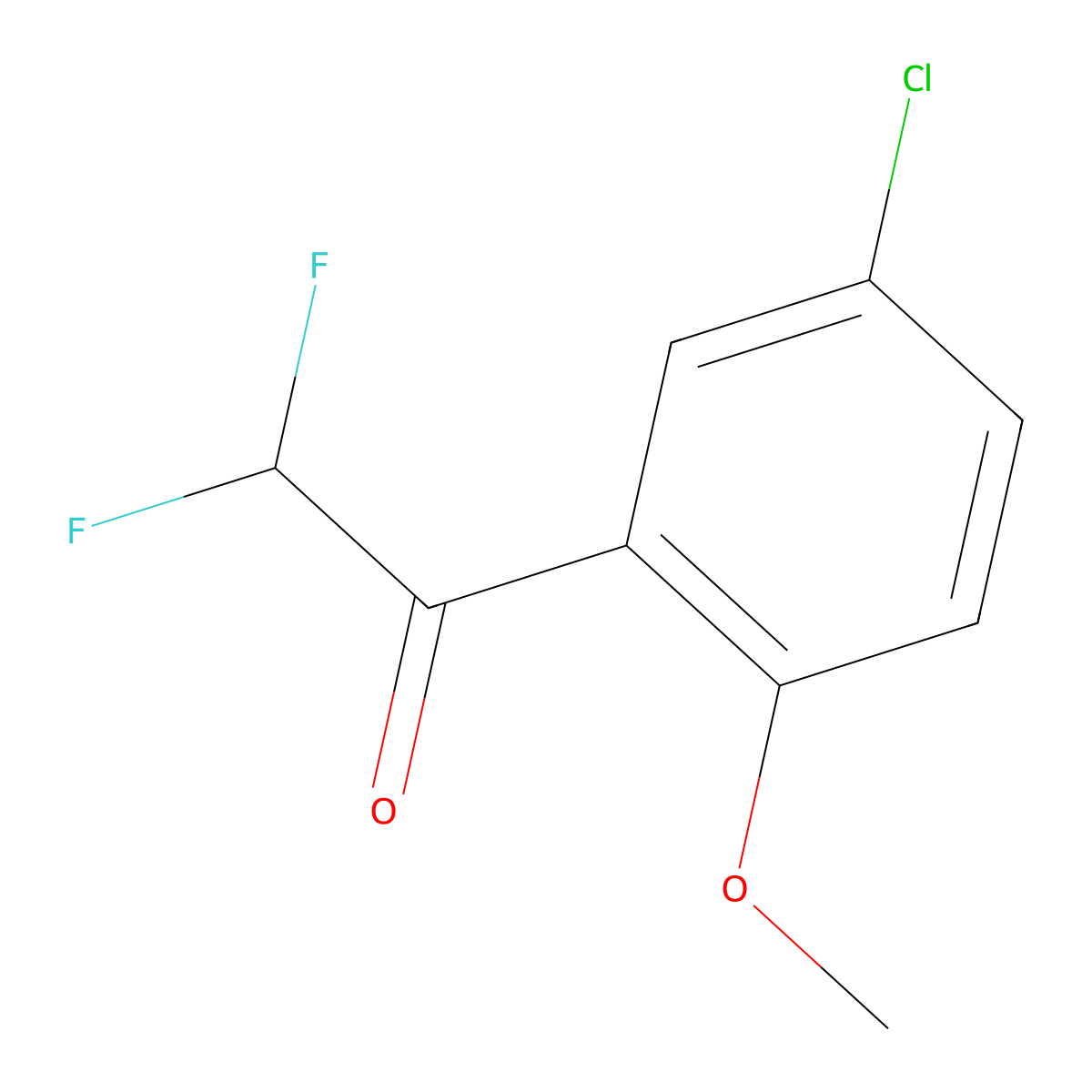 1-(5-Chloro-2-methoxyphenyl)-2,2-difluoroethanone molecular structure, CAS 1335113-22-8