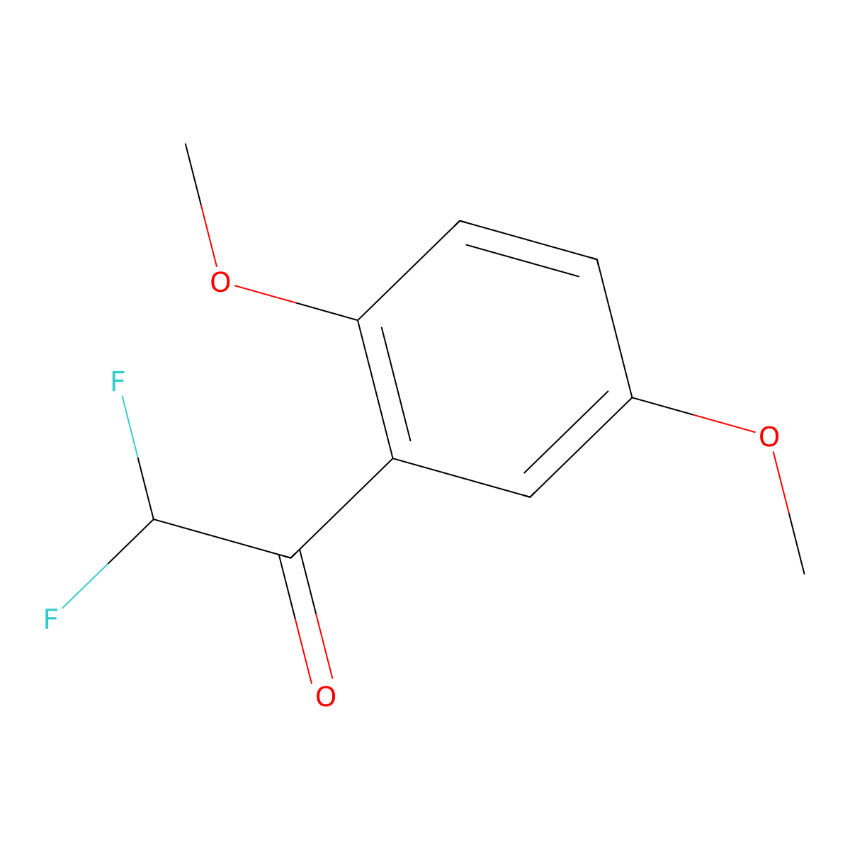 1-(2,5-Dimethoxyphenyl)-2,2-difluoroethanone molecular structure, CAS 1335113-25-1