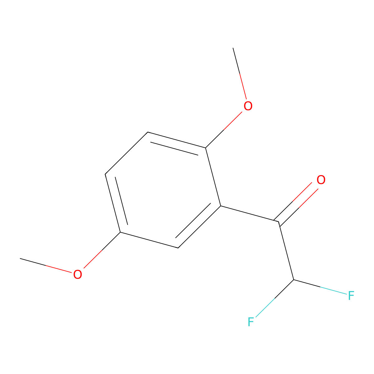 1-(2,5-Dimethoxyphenyl)-2,2-difluoroethanone molecular structure, CAS 1335113-25-1