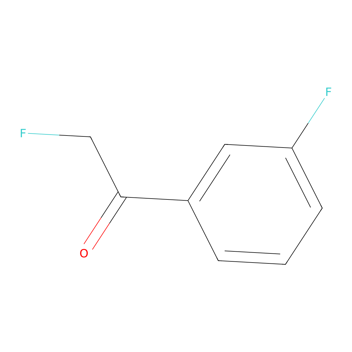 2-Fluoro-1-(3-fluorophenyl)ethan-1-one molecular structure, CAS 1335113-29-5
