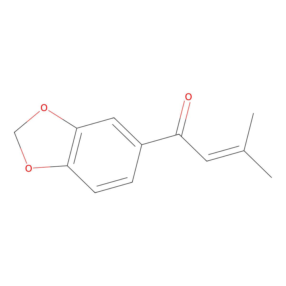1-(1,3-BenZodioxol-5-yl)-3-methyl-2-buten-1-one molecular structure, CAS 1335128-72-7