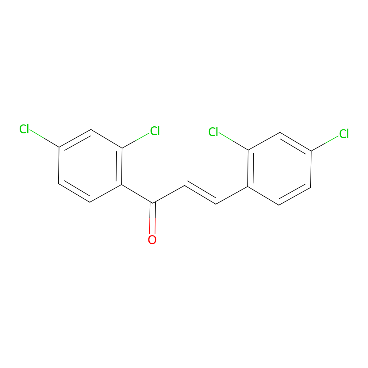 (E)-1,3-bis(2,4-dichlorophenyl)prop-2-en-1-one molecular structure, CAS 1335135-71-1