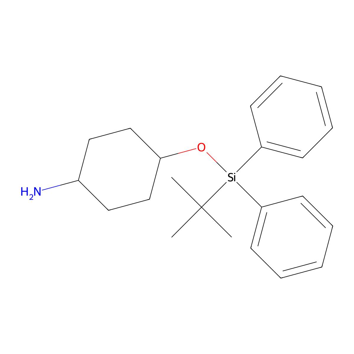 (1s,4s)-4-{[tert-Butyl(diphenyl)silyl]oxy}cyclohexan-1-amine molecular structure, CAS 1335139-46-2