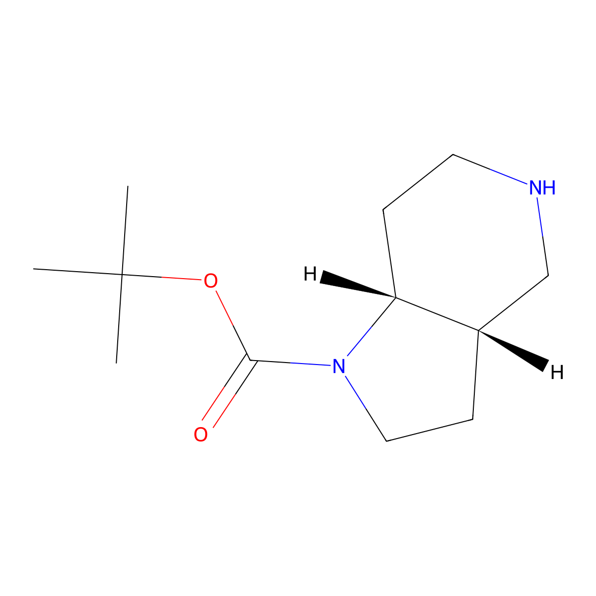tert-Butyl (3aS,7aR)-octahydro-1H-pyrrolo[3,2-c]pyridine-1-carboxylate molecular structure, CAS 1335149-56-8