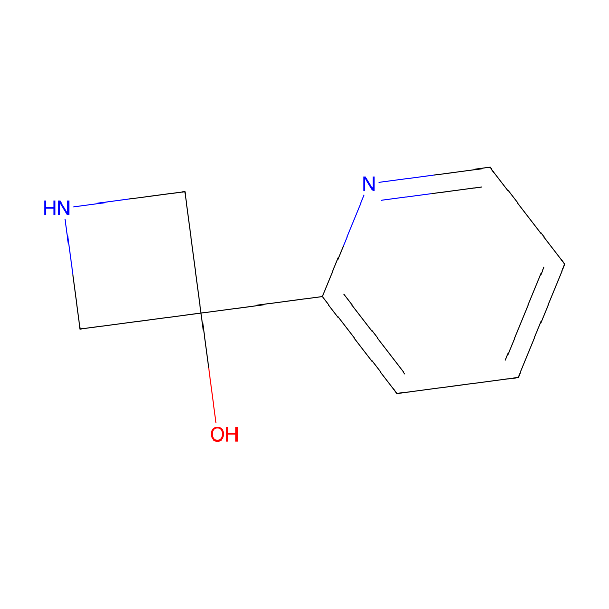 3-(Pyridin-2-yl)azetidin-3-ol molecular structure, CAS 1335195-92-0