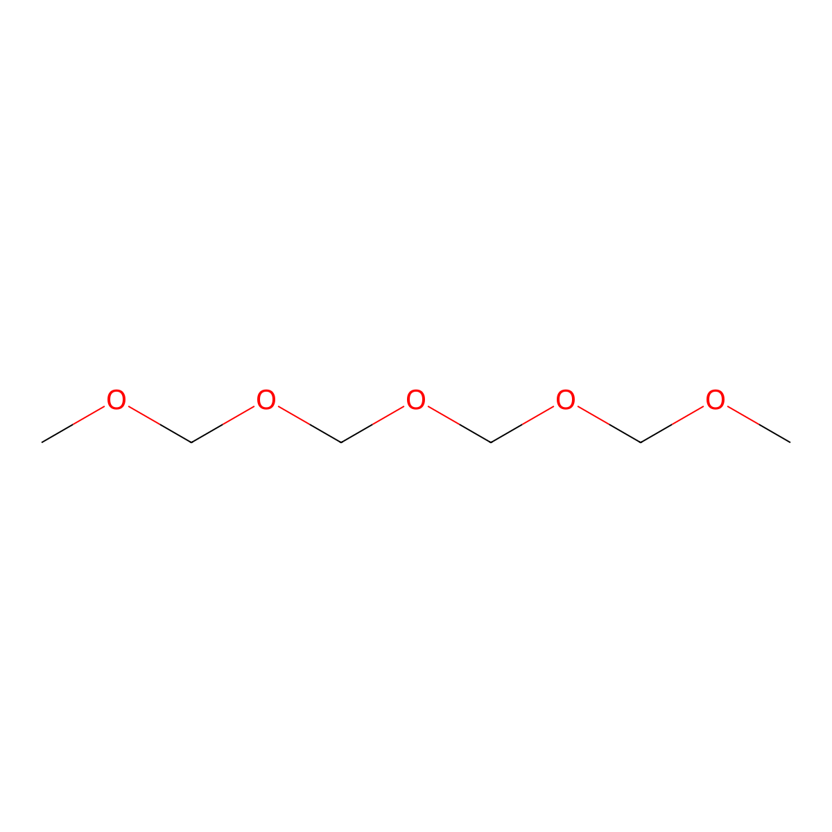 2,4,6,8,10-Pentaoxaundecane molecular structure, CAS 13352-75-5