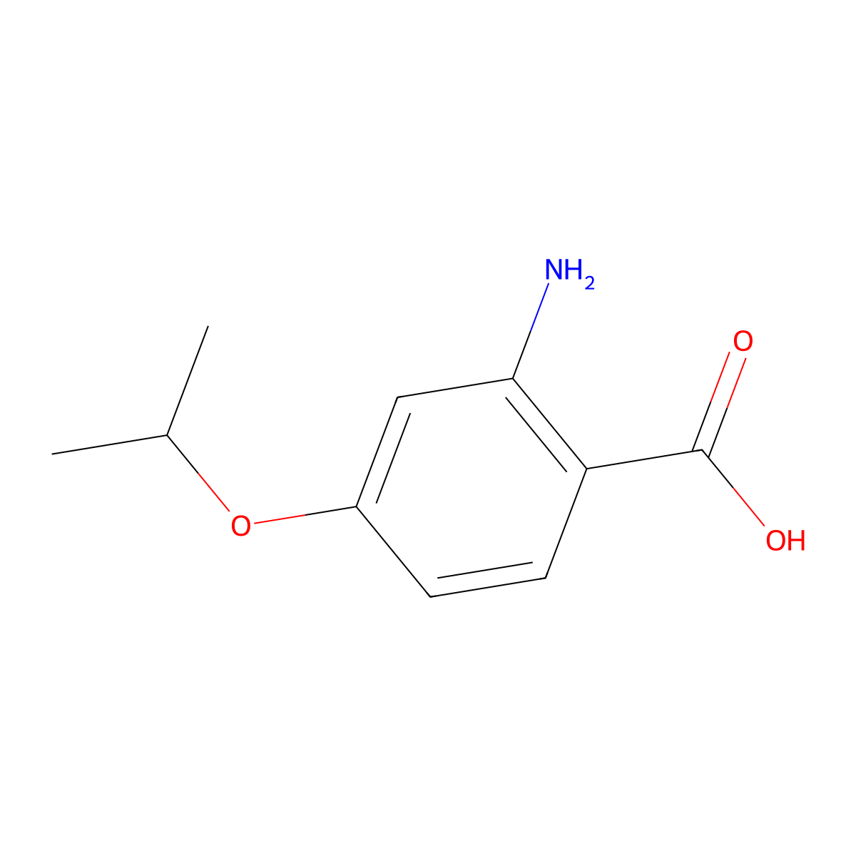 2-Amino-4-isopropoxybenzoic acid molecular structure, CAS 1335203-38-7