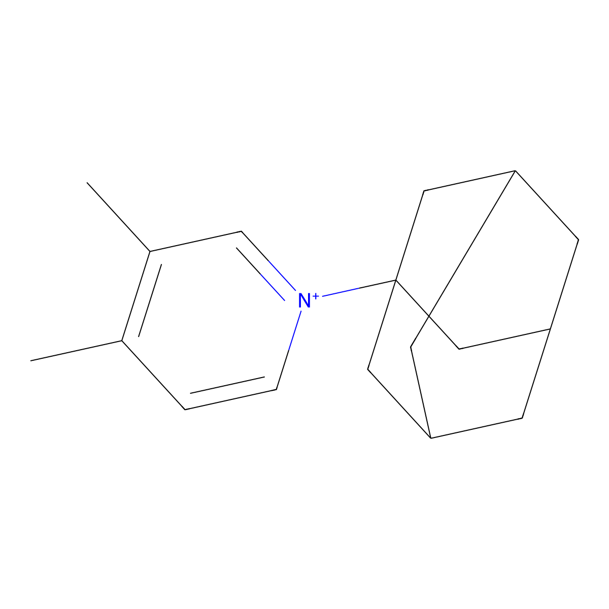 1-(1-Adamantyl)-3,4-dimethylpyridin-1-ium molecular structure, CAS 1335212-58-2