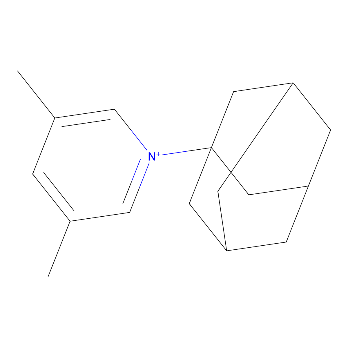 1-(1-Adamantyl)-3,5-dimethylpyridin-1-ium molecular structure, CAS 1335212-59-3