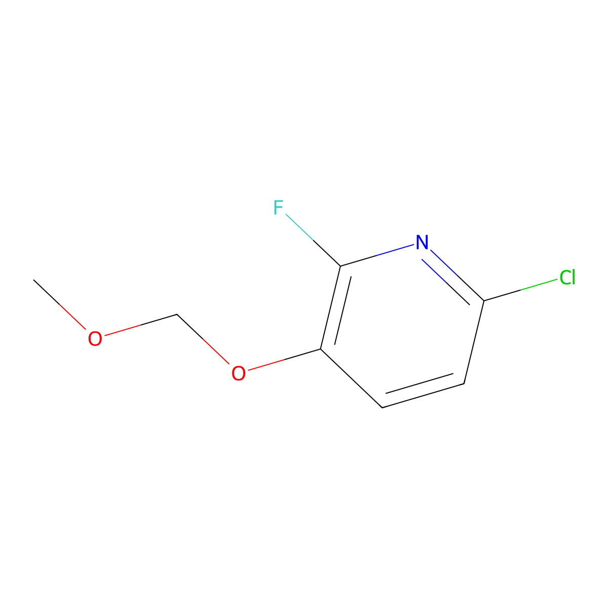 6-Chloro-2-fluoro-3-(methoxymethoxy)pyridine molecular structure, CAS 1335218-41-1