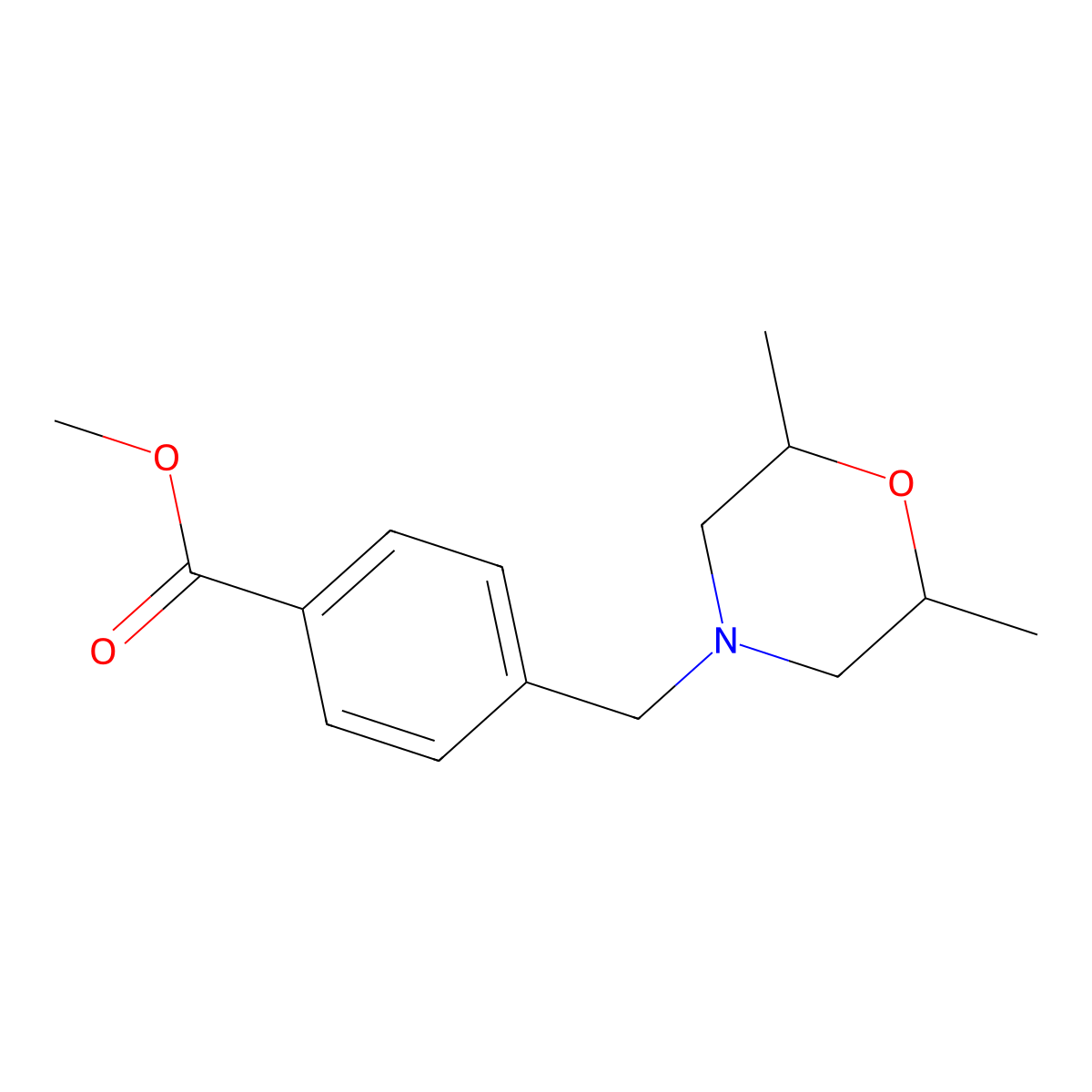 Methyl 4-((cis-2,6-dimethylmorpholin-4-yl)methyl)benzoate molecular structure, CAS 1335220-64-8