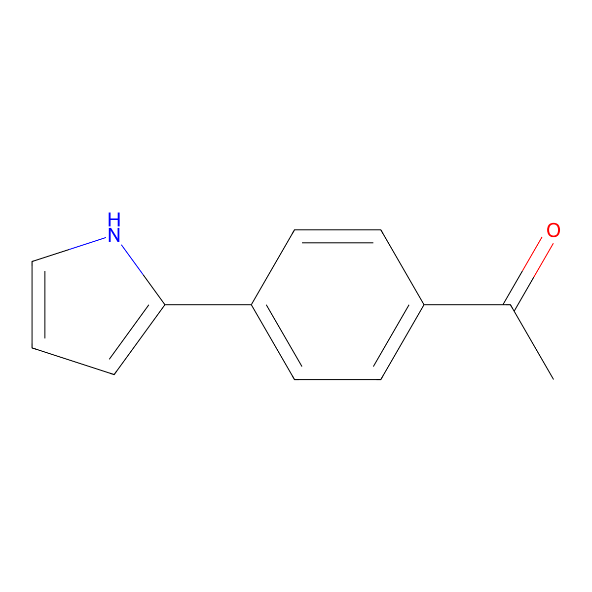 1-(4-(1H-pyrrol-2-yl)phenyl)ethan-1-one molecular structure, CAS 1335229-09-8