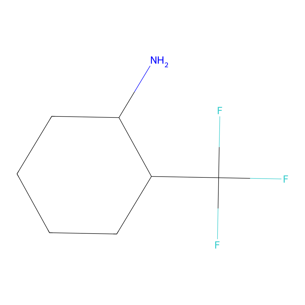 rac-(1R,2S)-2-(trifluoromethyl)cyclohexan-1-amine molecular structure, CAS 1335234-06-4