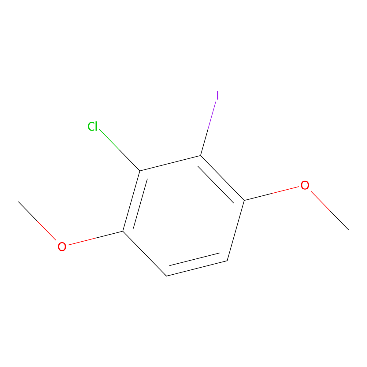 2-Chloro-3-iodo-1,4-dimethoxybenzene molecular structure, CAS 1335243-55-4