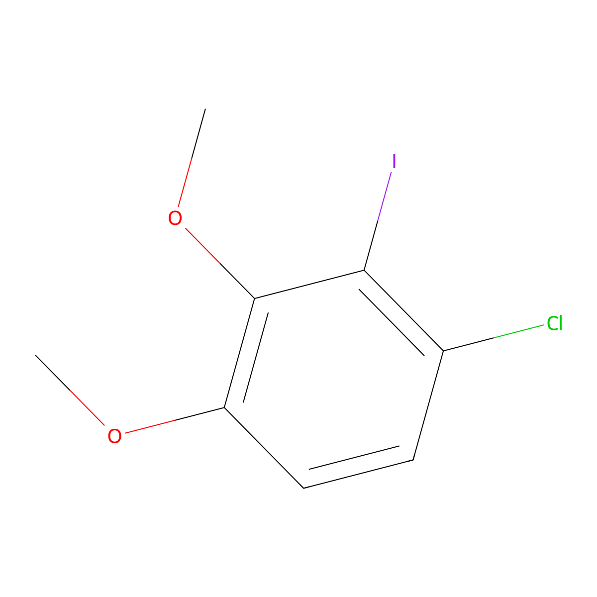 1-Chloro-3,4-dimethoxy-2-iodobenzene molecular structure, CAS 1335243-79-2