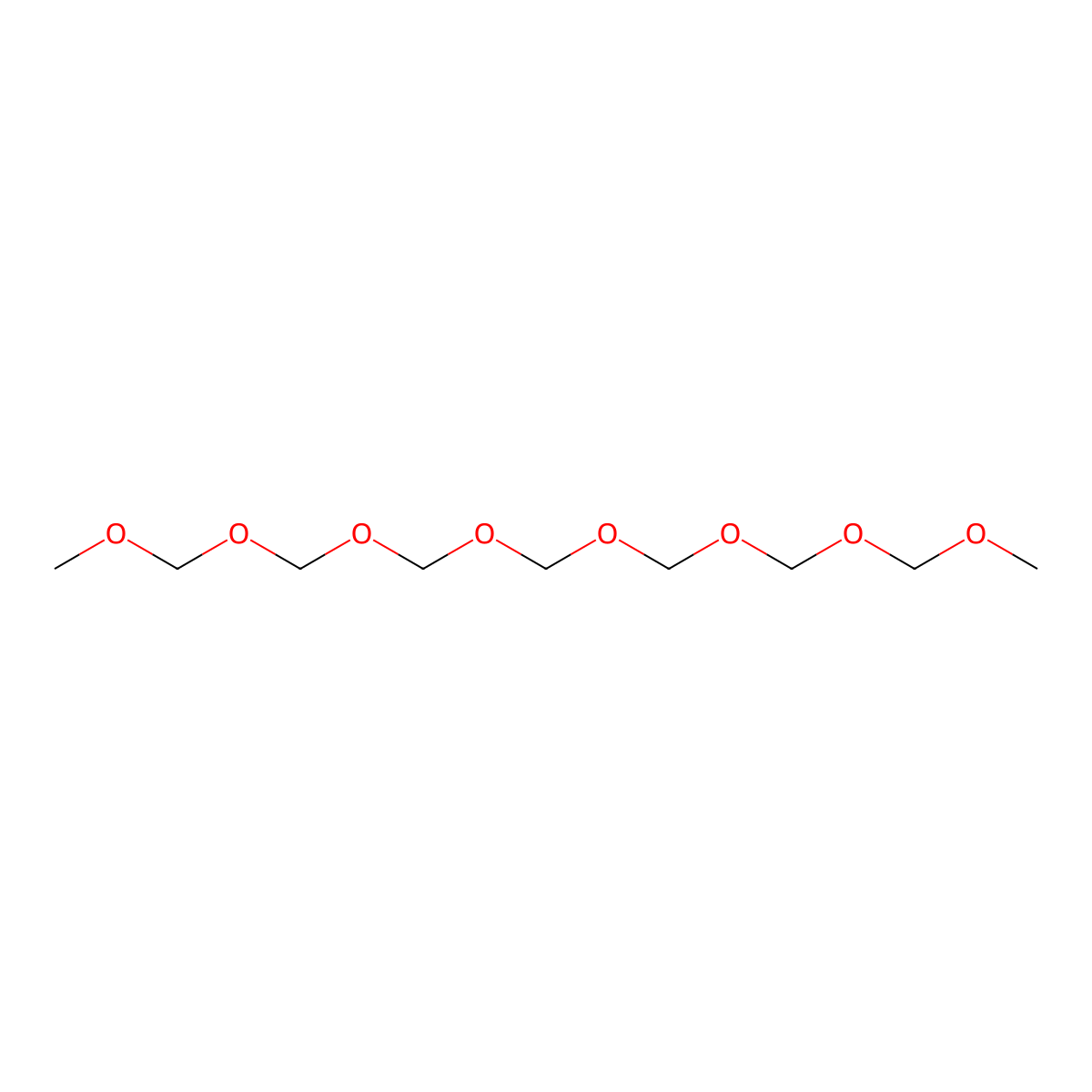 2,4,6,8,10,12,14,16-Octaoxaheptadecane molecular structure, CAS 13353-04-3