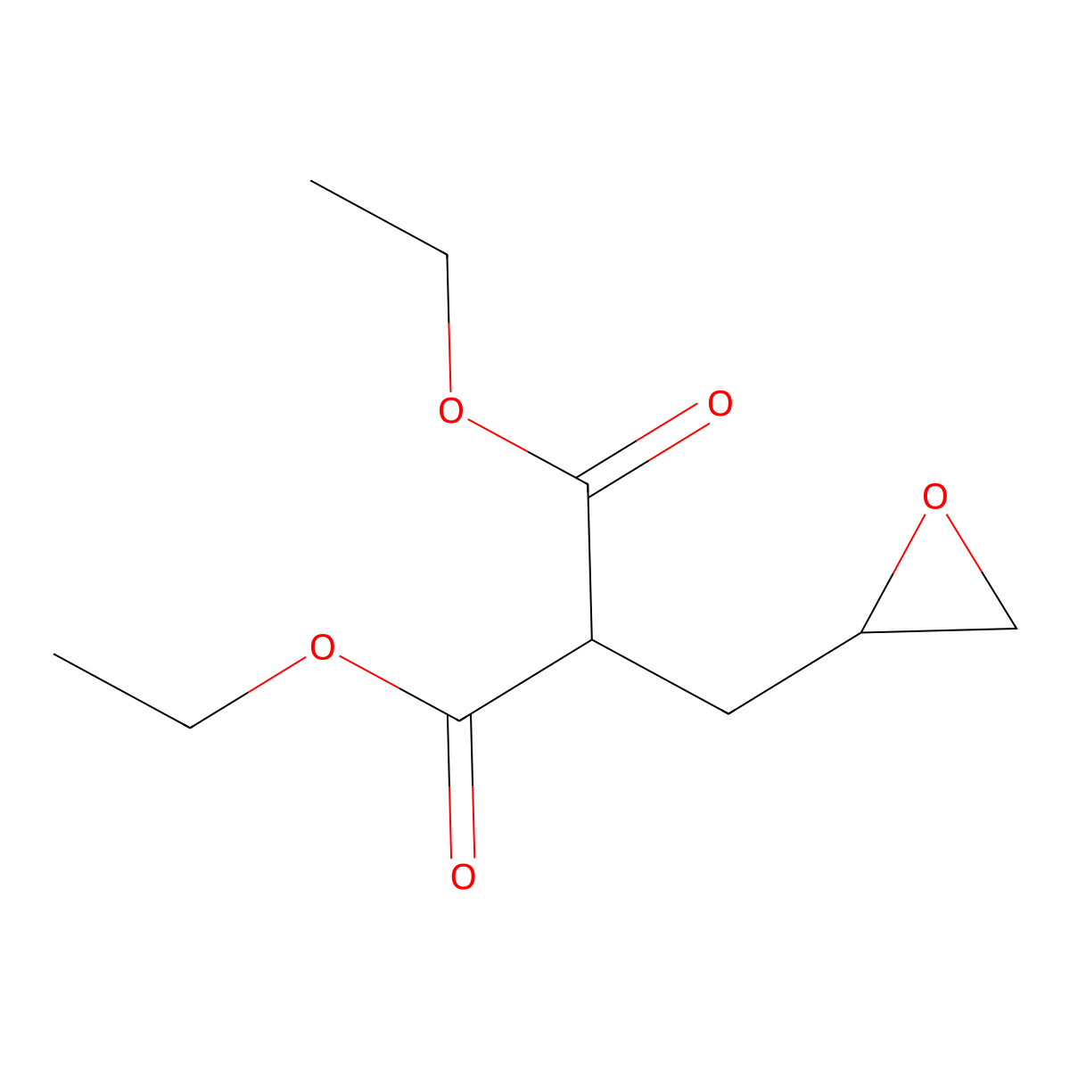 1,3-Diethyl 2-(oxiran-2-ylmethyl)propanedioate molecular structure, CAS 13353-23-6