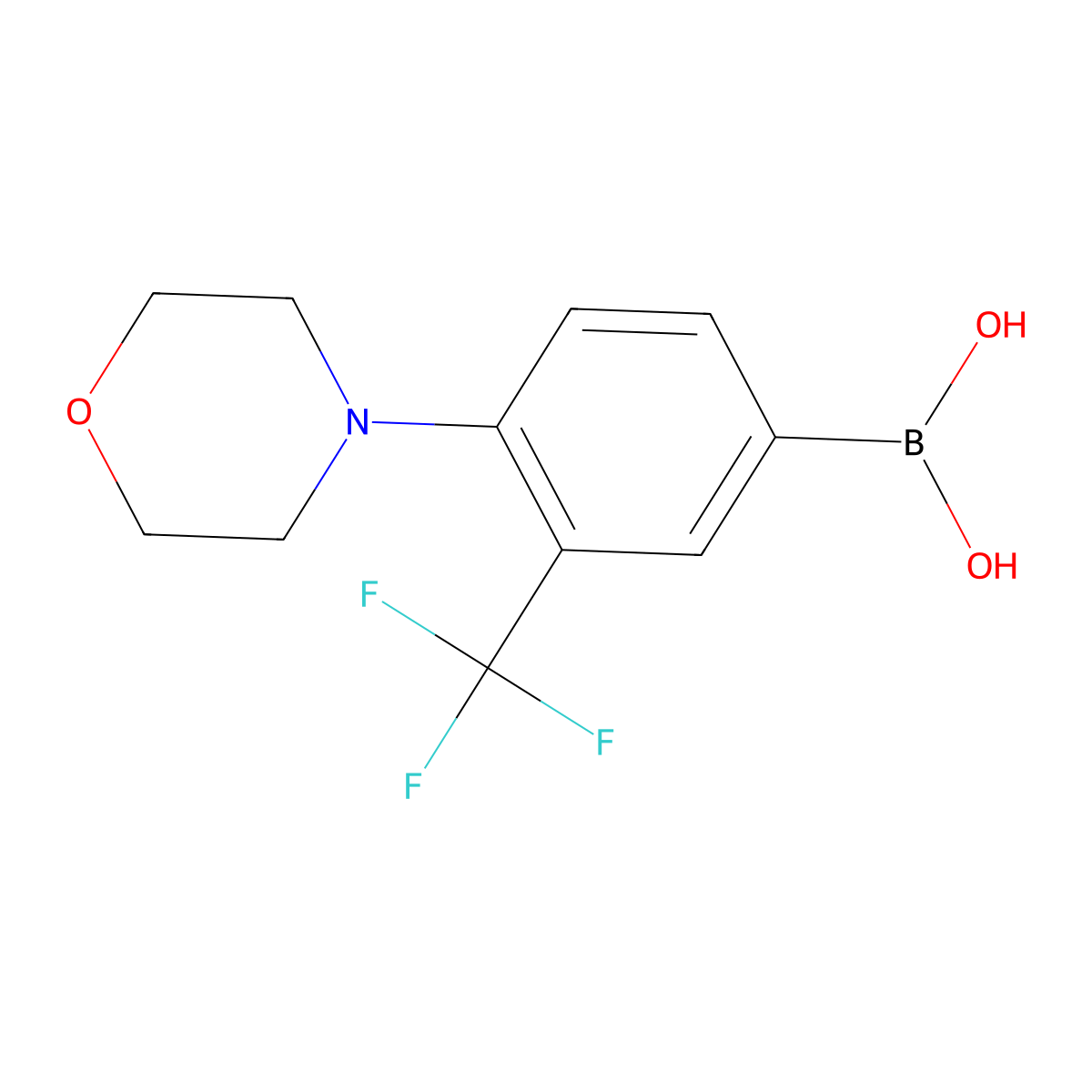 (4-Morpholino-3-(trifluoromethyl)phenyl)boronic acid molecular structure, CAS 1335304-43-2