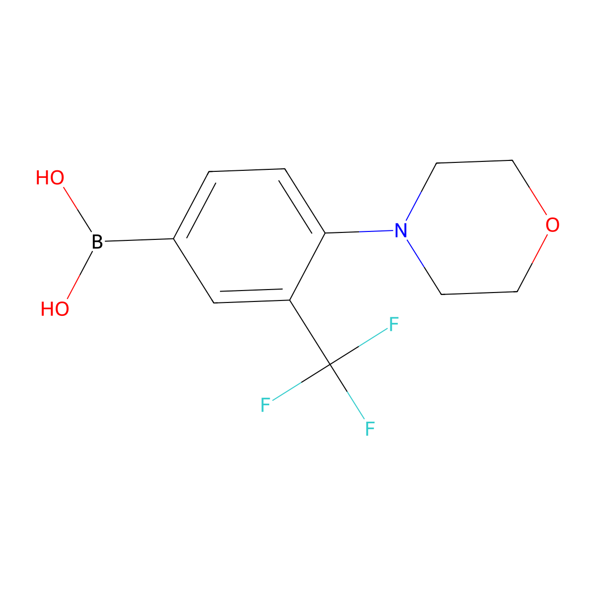 (4-Morpholino-3-(trifluoromethyl)phenyl)boronic acid molecular structure, CAS 1335304-43-2