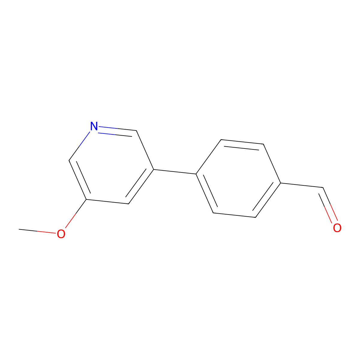 4-(5-Methoxypyridin-3-yl)benzaldehyde molecular structure, CAS 133531-44-9