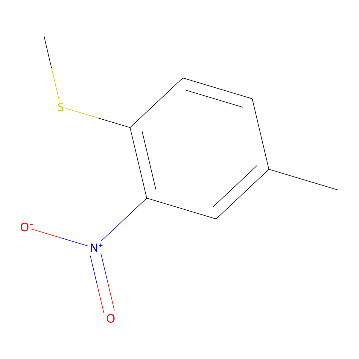 Methyl(4-methyl-2-nitrophenyl)sulfane molecular structure, CAS 133536-24-0