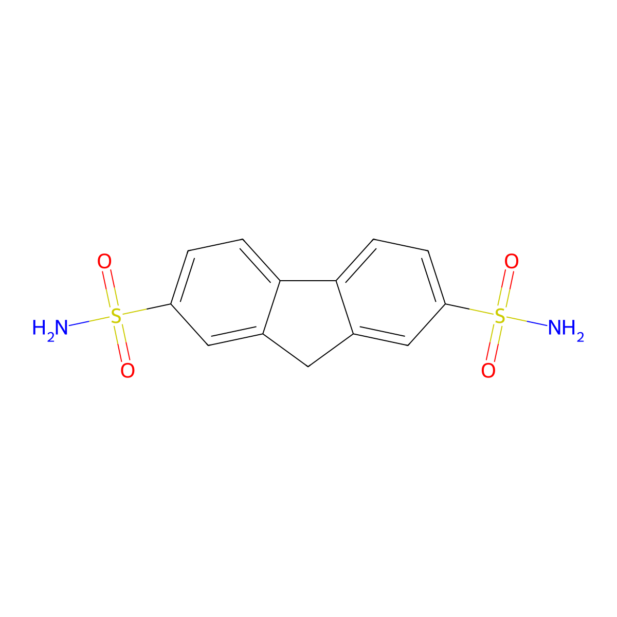 9H-Fluorene-2,7-disulfonamide molecular structure, CAS 13354-23-9