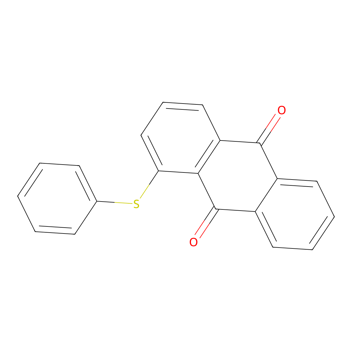 9,10-Anthracenedione, 1-(phenylthio)- molecular structure, CAS 13354-35-3