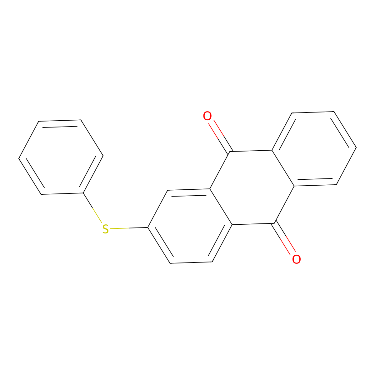 Anthraquinone, 2-(phenylthio)- molecular structure, CAS 13354-40-0