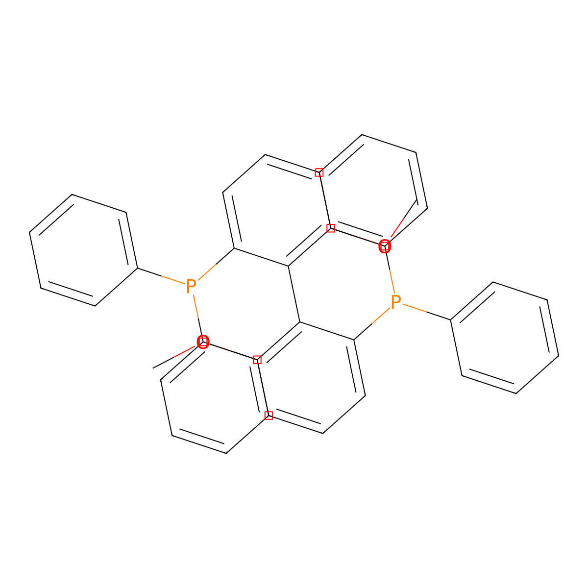 (S)-(6,6'-Dimethoxy-[1,1'-biphenyl]-2,2'-diyl)bis(diphenylphosphine) , (S)-MeO-BIPHEP molecular structure, CAS 133545-17-2