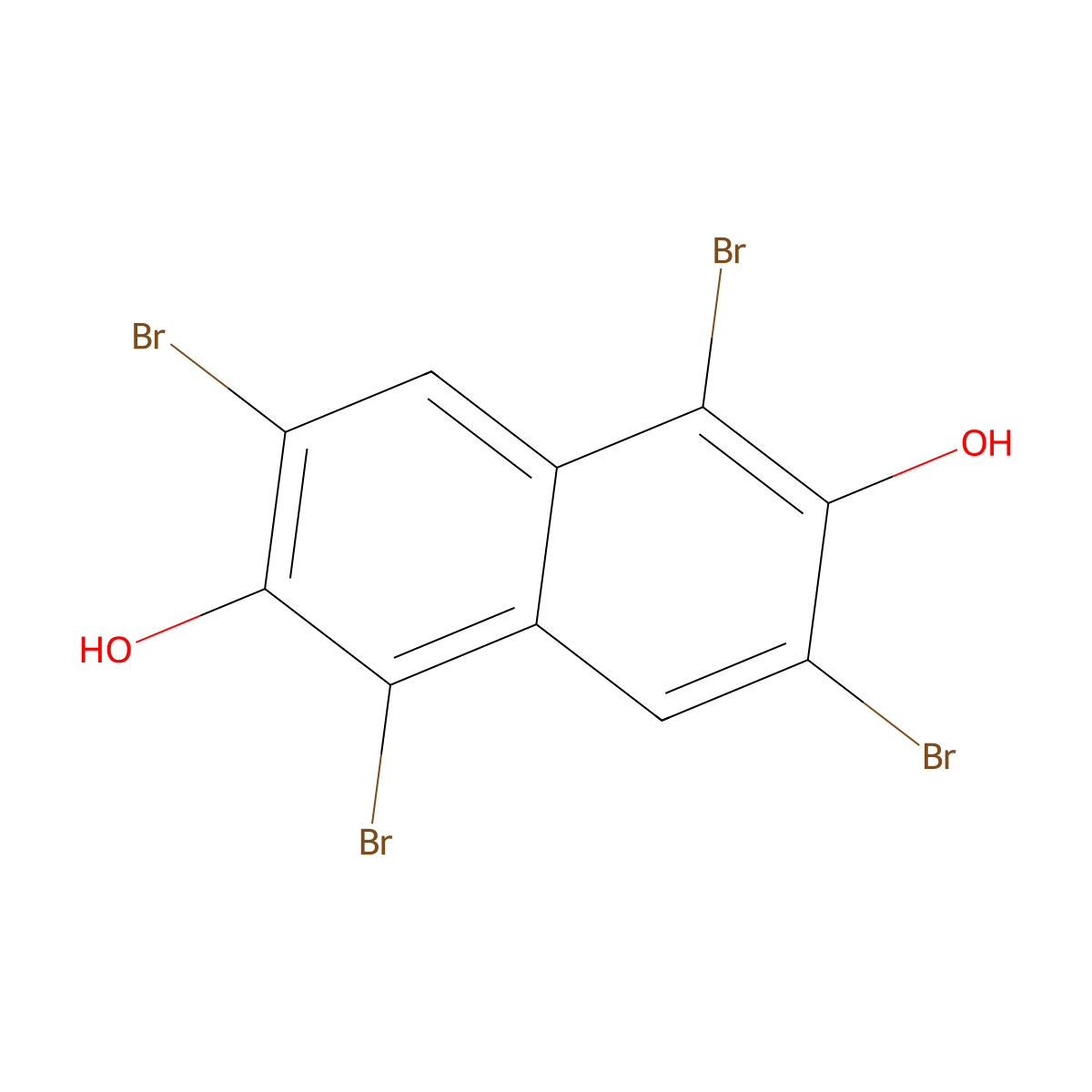 1,3,5,7-Tetrabromonaphthalene-2,6-diol molecular structure, CAS 133546-43-7