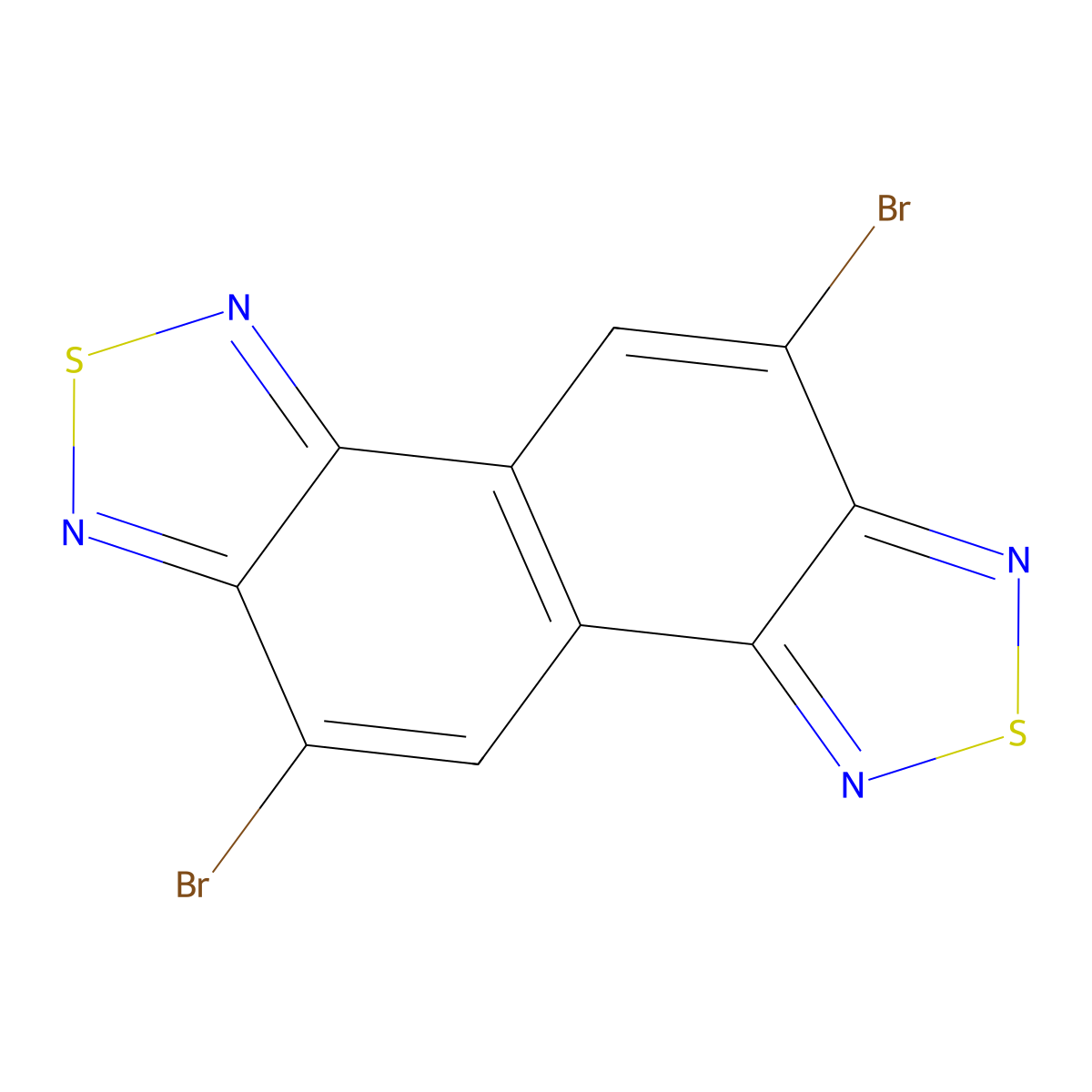 5,10-Dibromonaphtho[1,2-c:5,6-c']bis([1,2,5]thiadiazole) molecular structure, CAS 133546-50-6