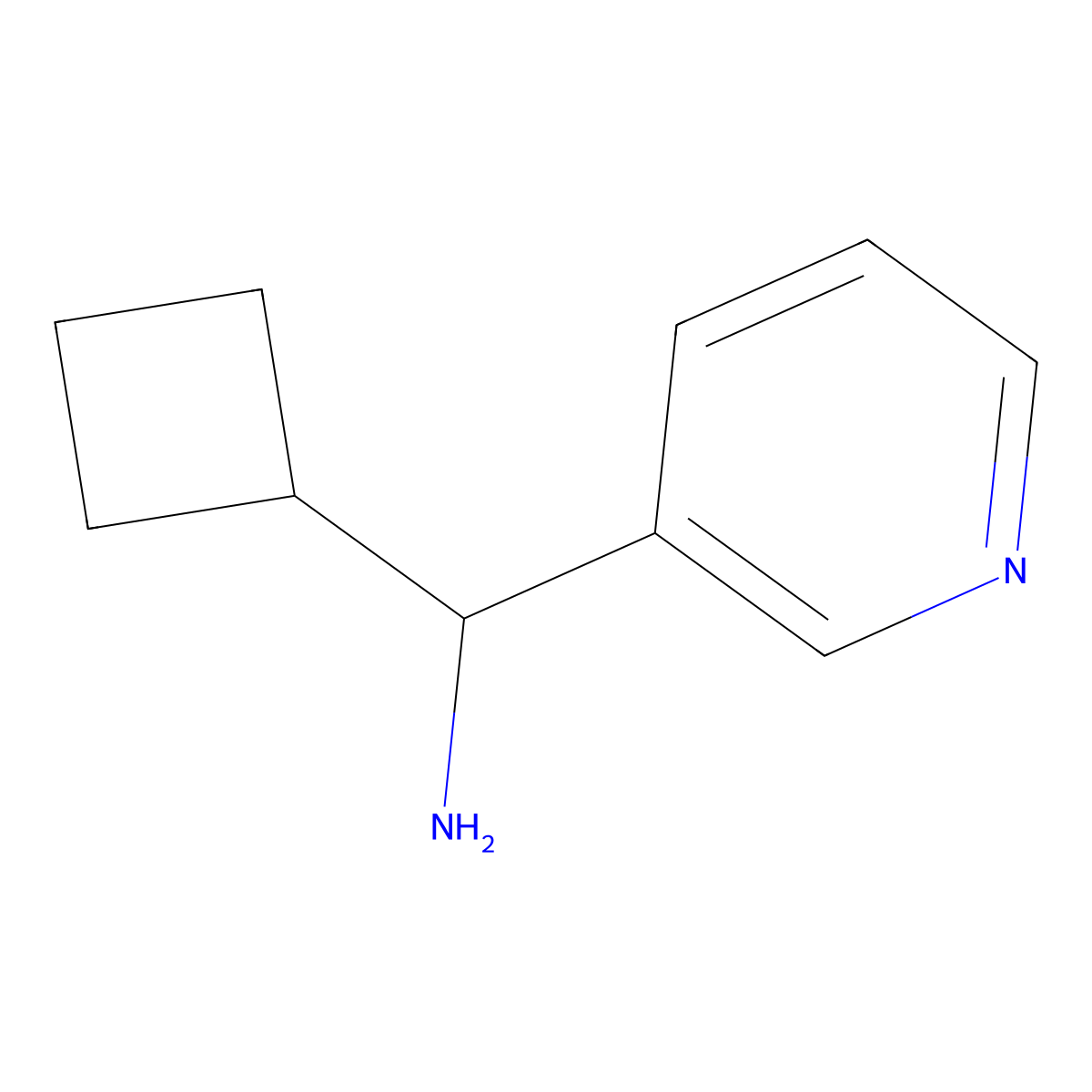 (1R)-1-cyclobutyl-1-(pyridin-3-yl)methanamine molecular structure, CAS 1335461-14-7